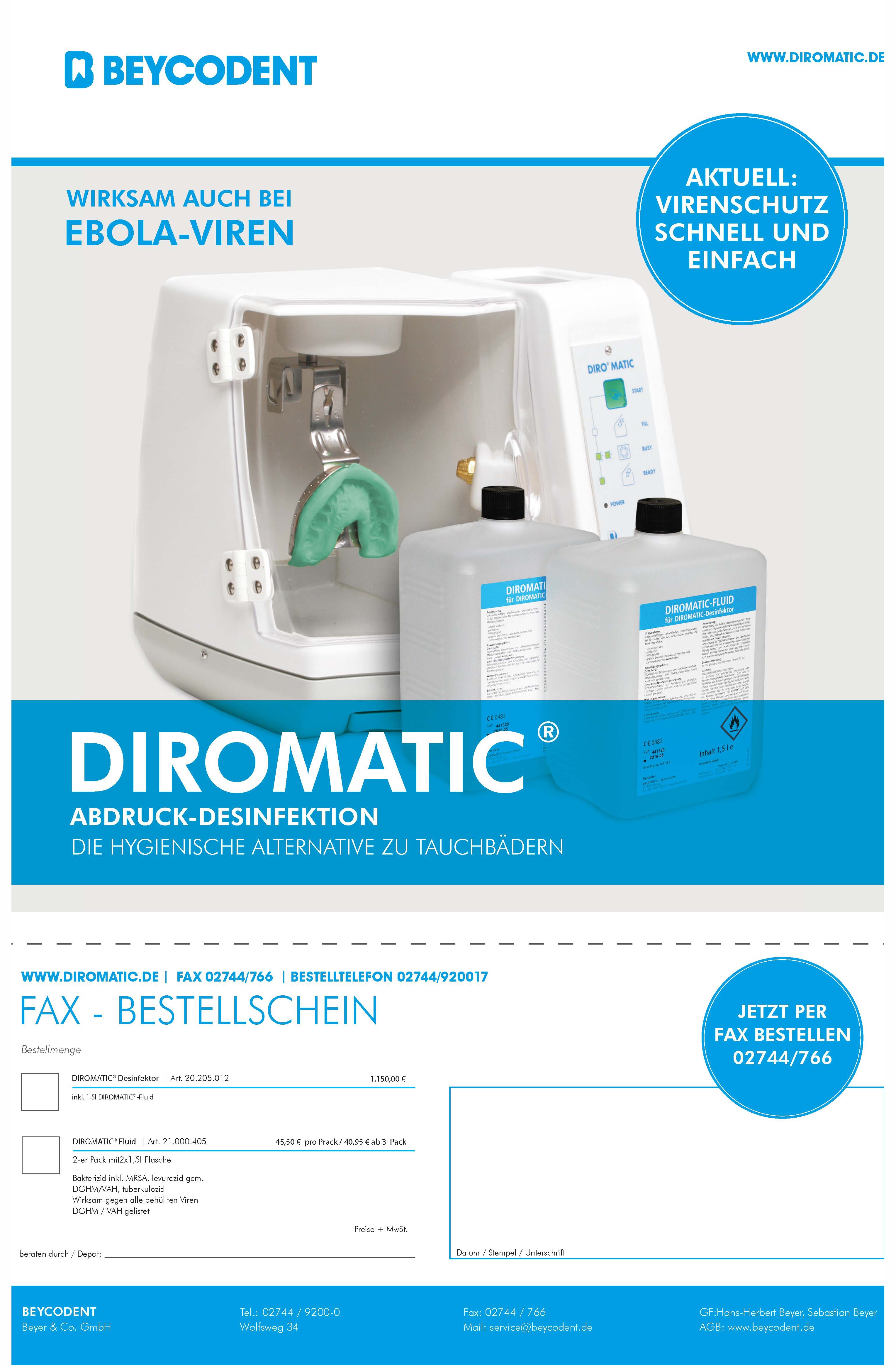 Drucken-Bestellformular- Abform-Desinfektion mit Diromatic Abdruck-Desinfektor-Diromatic